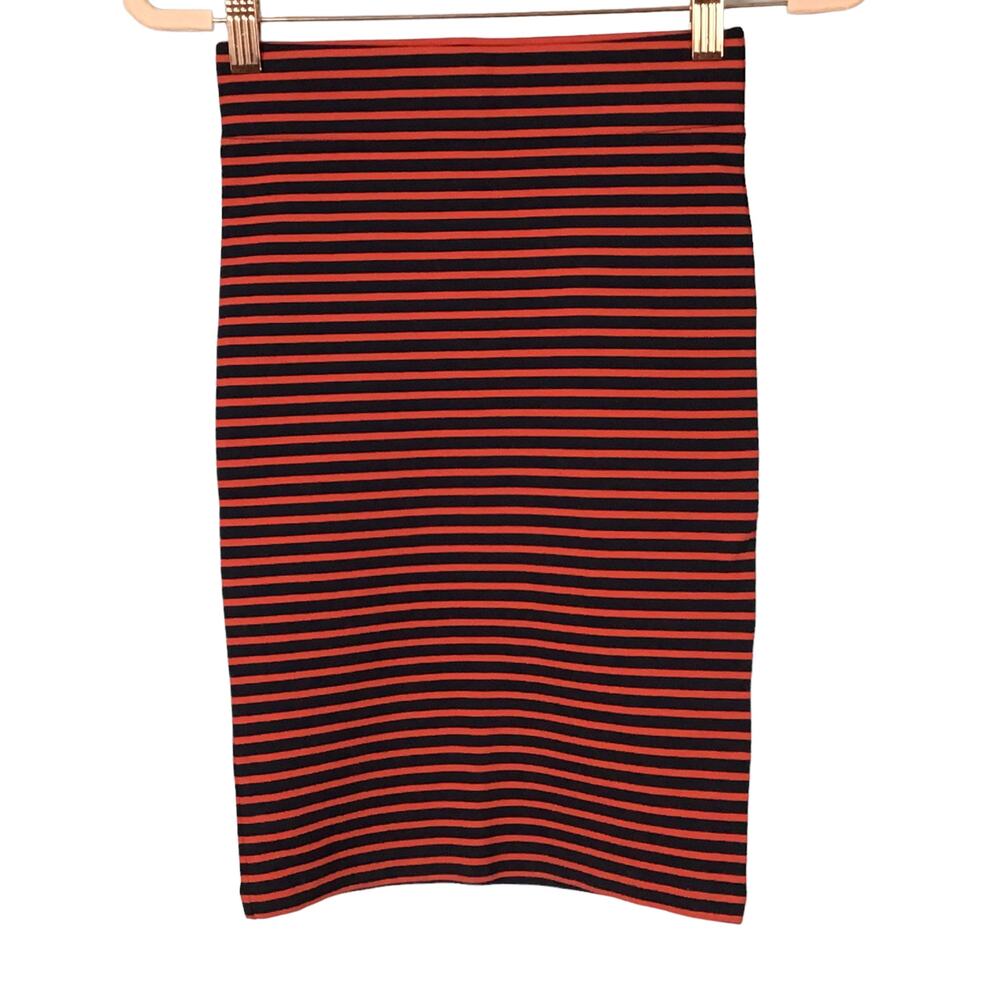MADEWELL City Skirt Sailor Stripe Navy Blue Red Ponte Knit XXS Nautical - Picture 3 of 8